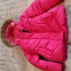 Pink winter coat for girls.